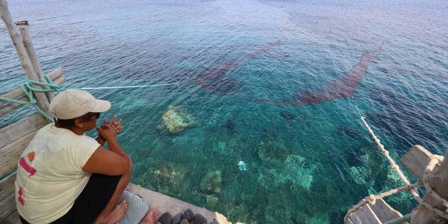 Günleri kayalıklara kurdukları kulübede balık nöbeti tutarak geçiyor