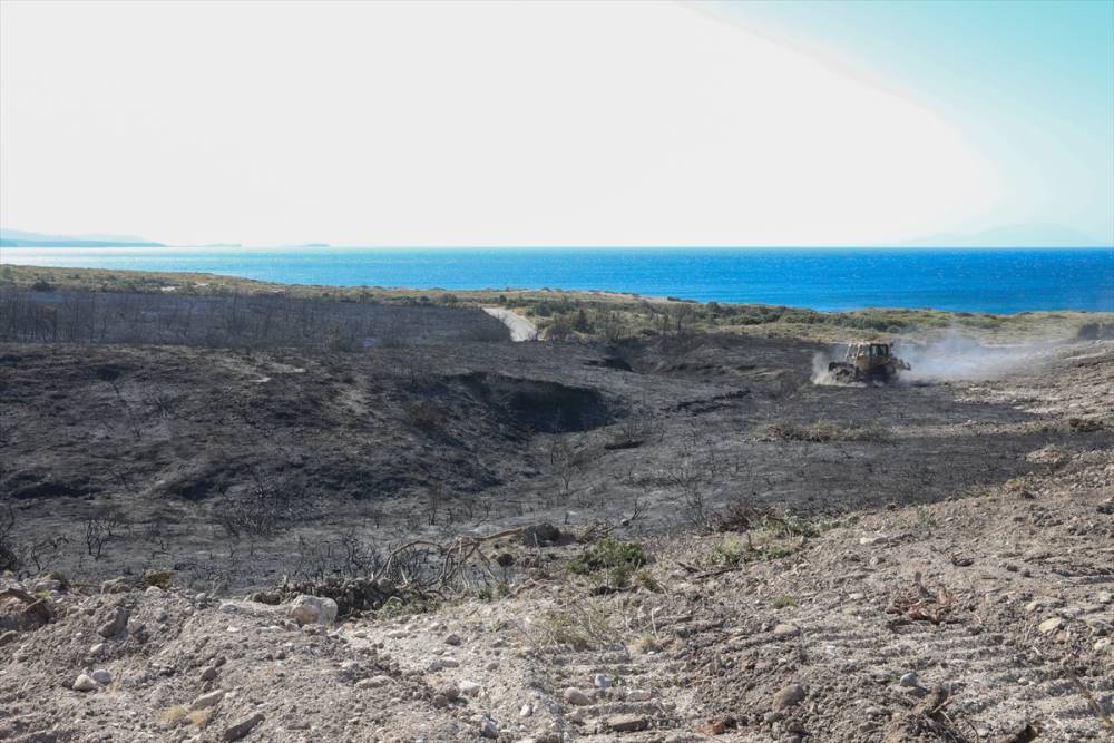 Çeşme'deki orman yangınında soğutma çalışmaları 14