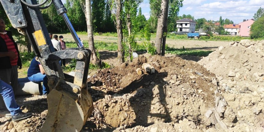 Afyonkarahisar'da altyapı kazısı sırasında heykel bulundu