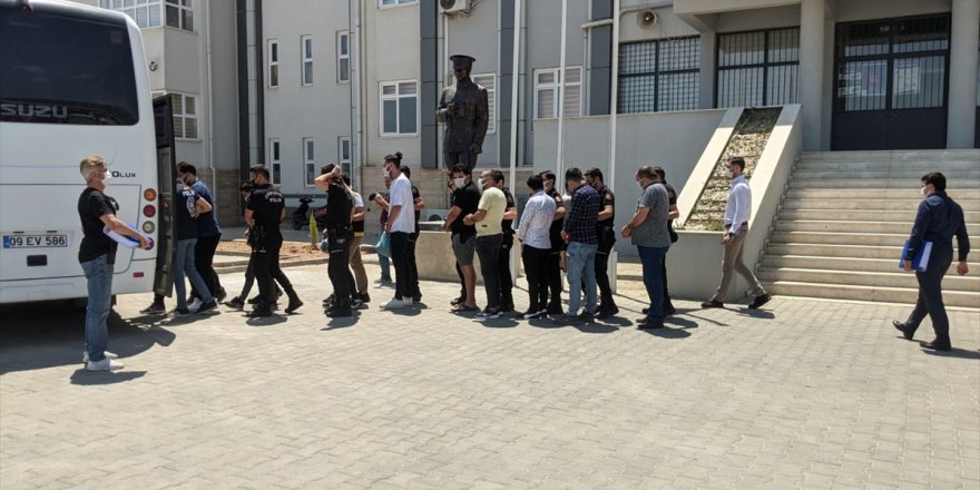 Aydın merkezli dolandırıcılık operasyonunda yakalanan şüphelilerden 14'ü tutuklandı