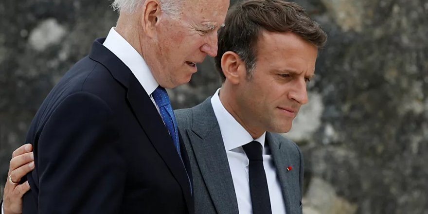 Biden’ın G7 yemeğinden Macron paylaşımı