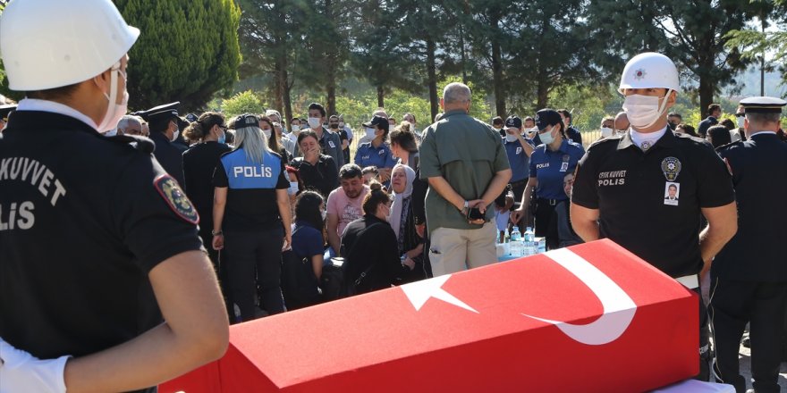 Muğla'da silahlı saldırıda şehit olan polis için tören düzenlendi