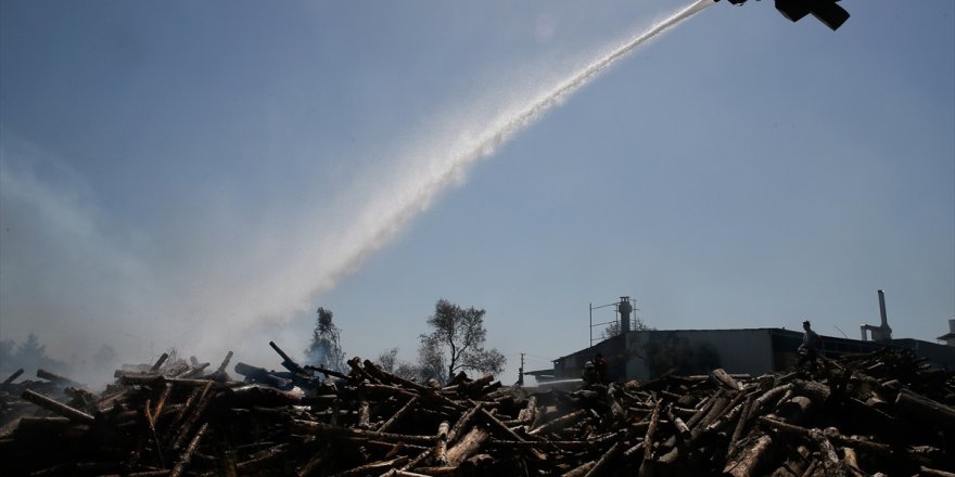 İzmir'de orman ürünleri fabrikasında çıkan yangın söndürüldü