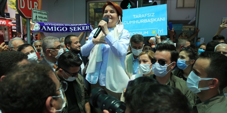 İYİ Parti Genel Başkanı Akşener, Muğla'nın Milas ilçesinde esnafı ziyaret etti