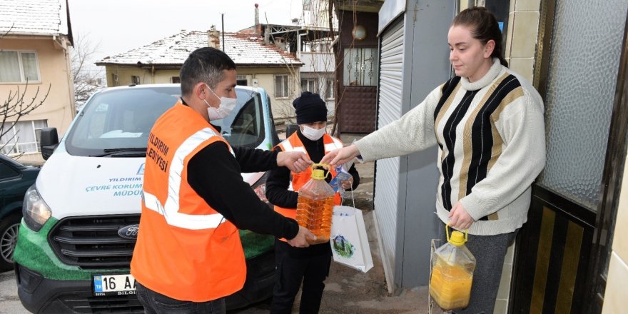 1 litre atık yağ getirene 5 litre memba suyu hediye