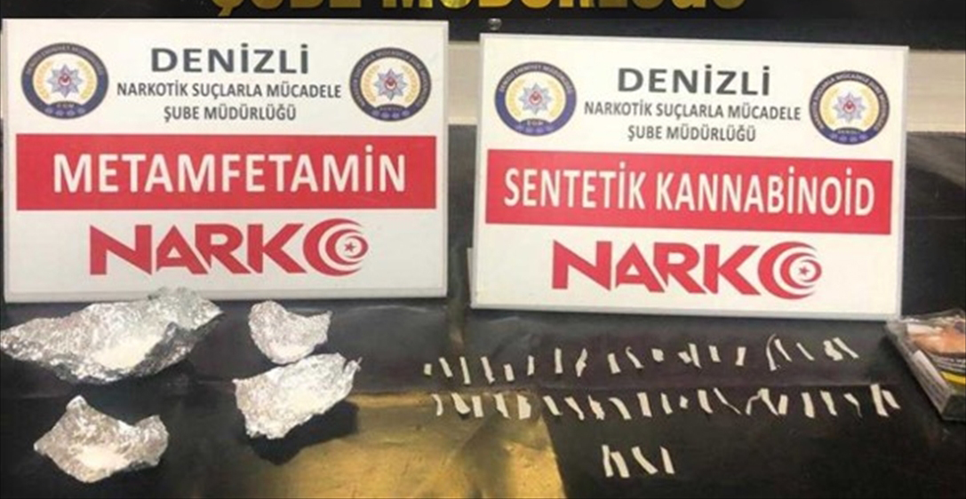 Denizli'de düzenlenen uyuşturucu operasyonlarında yakalanan 5 zanlı tutuklandı