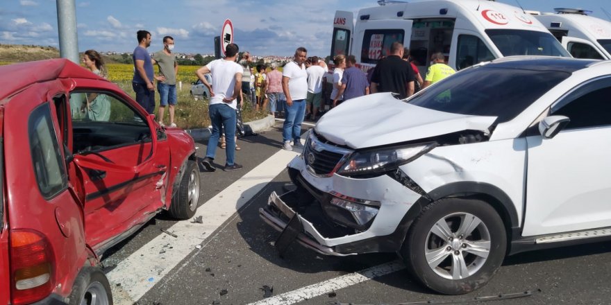 Tekirdağ'da trafik kazası: 1'i ağır 5 yaralı