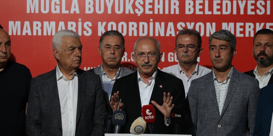 CHP Genel Başkanı Kılıçdaroğlu, Marmaris Koordinasyon Merkezi'nde konuştu
