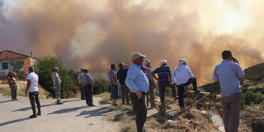 Denizli'de çıkan orman yangınına müdahale ediliyor