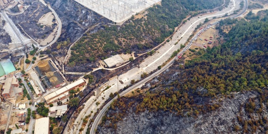 Kemerköy Termik Santrali'n son hali havadan görüntülendi...