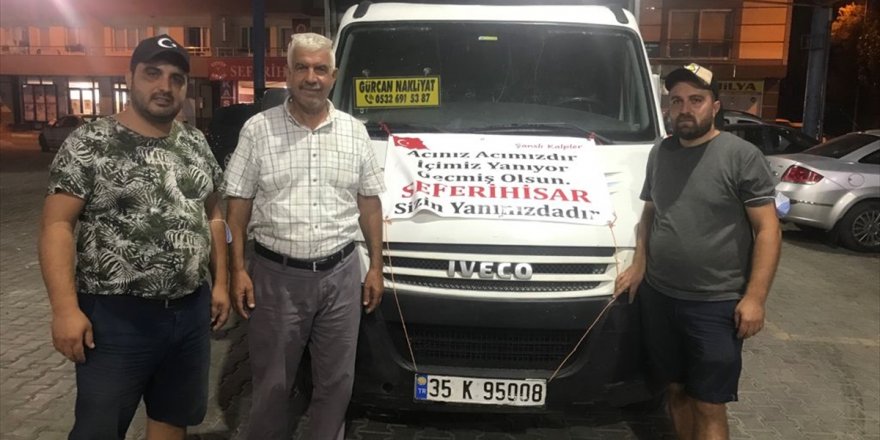 Seferihisarlılar, yangın bölgesine yardım gönderdi