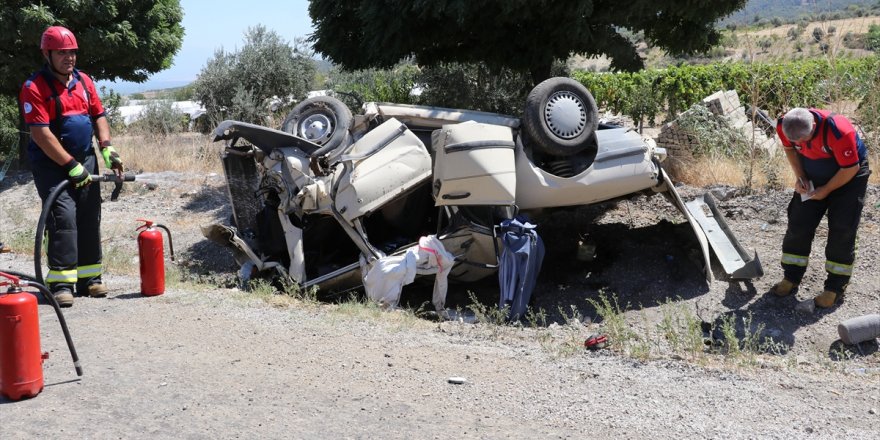 Denizli'de beton mikserinin çarptığı otomobilin sürücüsü öldü