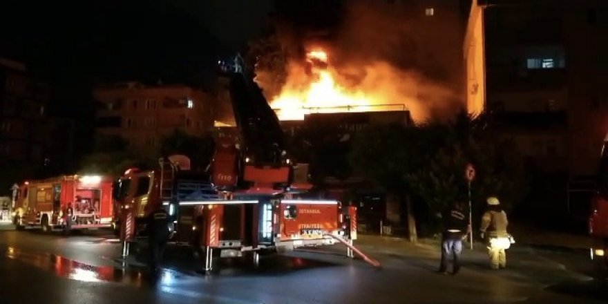 Ümraniye’de korkutan restoran yangını