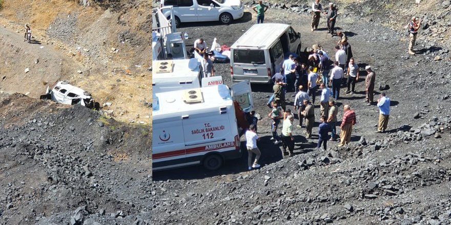 Asker ziyaretinden dönen aile uçurumdan yuvarlandı: 1 ölü, 4 yaralı