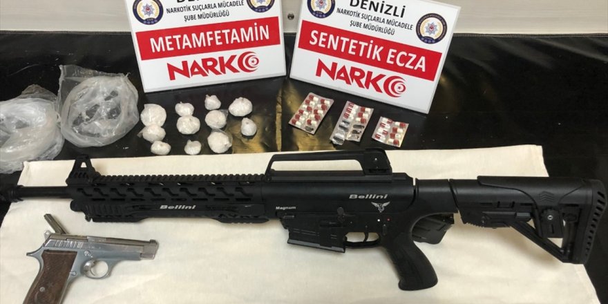 Denizli'de geniş çaplı uyuşturucu operasyonunda yakalanan 21 zanlıdan 19'una tutuklama