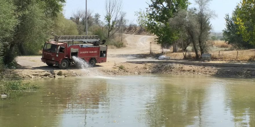 Denizli'de "Sudan Koyun Geçirme" yarışması için Büyük Menderes'e tankerle su taşındı