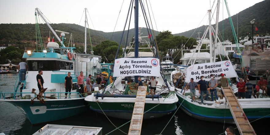 Bodrum'da yeni av sezonunun açılışında denize 30 bin yavru balık bırakıldı