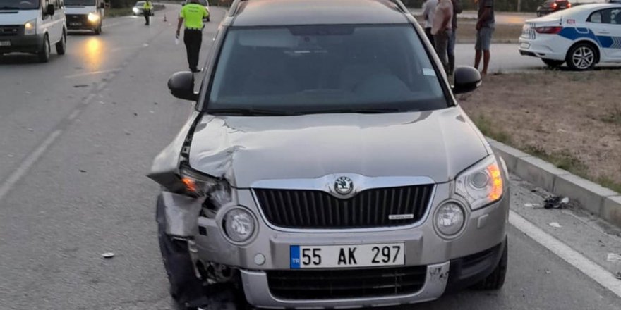 Samsun’da otomobil üç tekerli motosiklete çarptı: 1 ölü