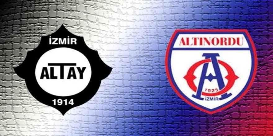TFF 1. Lig'de iki İzmir ekibi Altay ile Altınordu yarın karşılaşacak