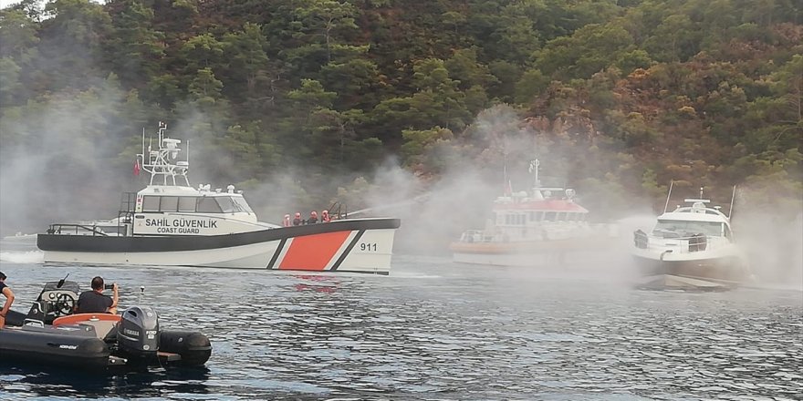 Fethiye'de lüks motor yatta çıkan yangın hasara yol açtı