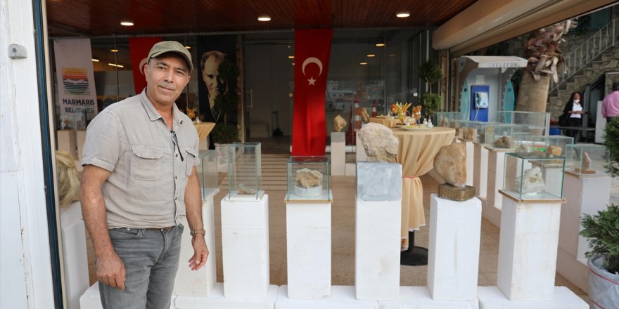 Marmaris'te Çoban Ahmet'in "İnsansı Taşlar Sergisi" açıldı