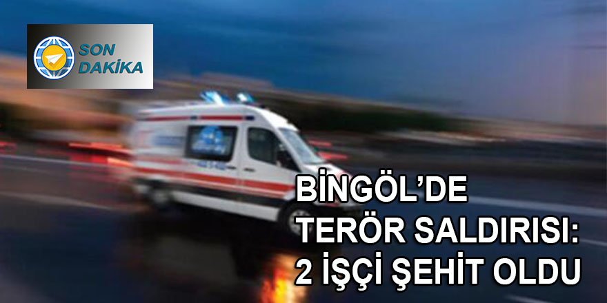 Bingöl'de terör saldırısı: 2 işçi şehit oldu