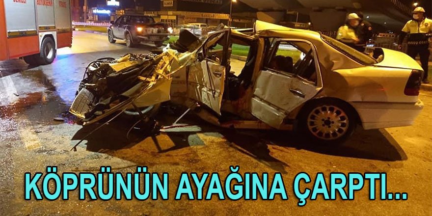 Denizli'de otomobilin köprü ayağına çarpması sonucu 3 kişi öldü