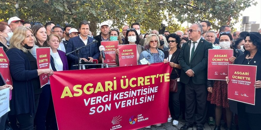 CHP İzmir İl Başkanlığı üyeleri, asgari ücretten vergi alınmamasını istedi