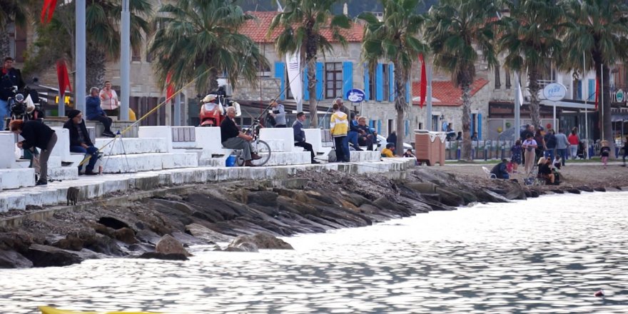 Olta balıkçıları Foça’yı mesken tuttu