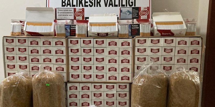 Polisten kaçak tütün ve sigara operasyonu