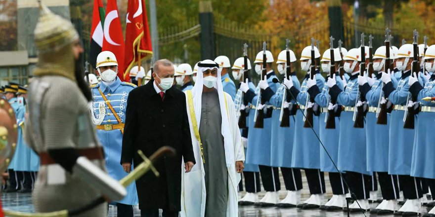 Cumhurbaşkanı Erdoğan, Abu Dabi Veliaht Prensi Zayed El Nahyan'ı resmi törenle karşıladı