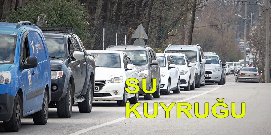 Kilometrelerce doğal kaynak suyu kuyruğu