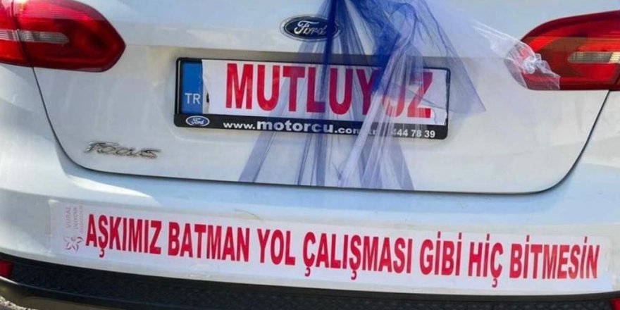 Batman’da yeni evlenen çiftten güldüren tepki