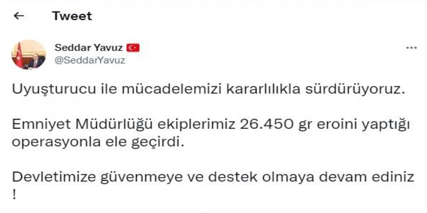 Kocaeli’de 26 kilo eroin ele geçirildi