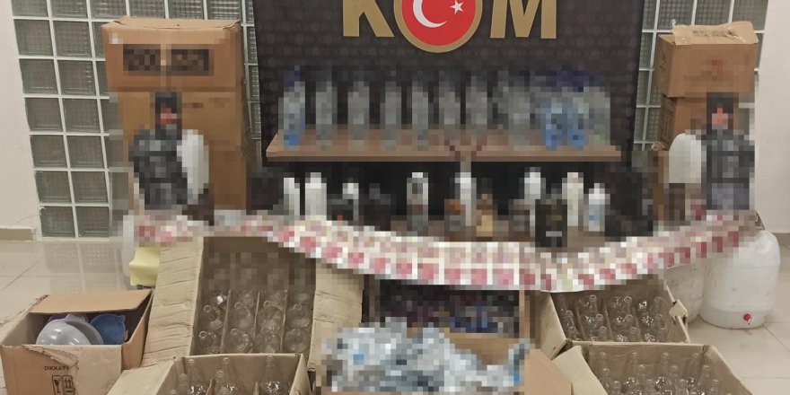 Manisa'da sahte içki imalathanesine baskın: 1 gözaltı