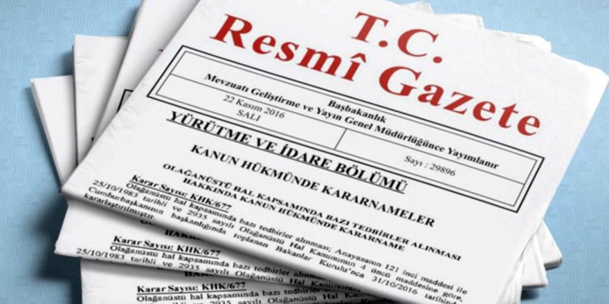 770 kişi ile bir vakfın mal varlıkları dondurulmasına ilişkin karar Resmi Gazete’de