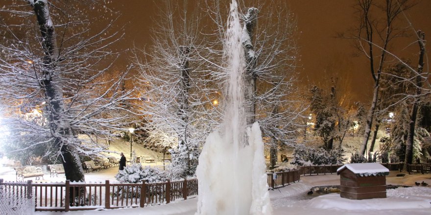 Ankara'da etkili olan kar kartpostallık görüntüler oluşturdu