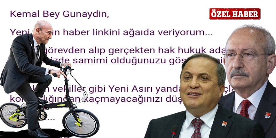 İşte Soyer'in CHP Genel Başkanı Kılıçdaroğlu'na yapılan o şikayet e postası!