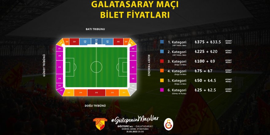 Göztepe - Galatasaray maçının biletleri satışa çıkıyor