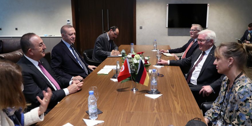 Cumhurbaşkanı Erdoğan, Senegal’de Almanya Cumhurbaşkanı Steinmeier ile görüştü