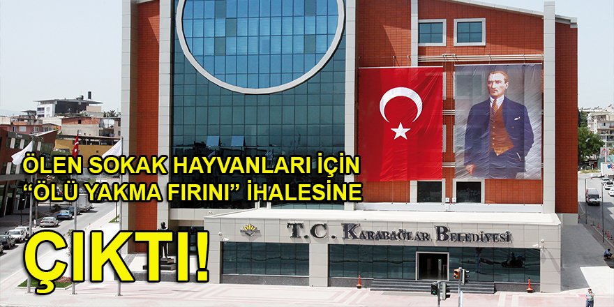 Karabağlar Belediyesi'nden "ölü yakma fırını" ihalesi: Ölen sokak hayvanları yakılacak