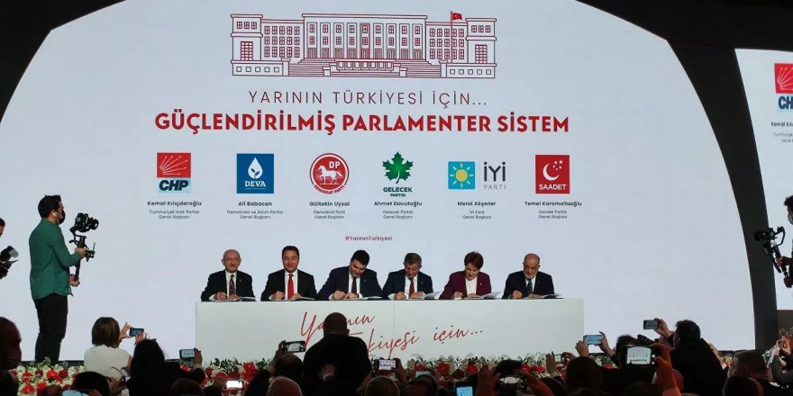 6 parti lideri, 'Güçlendirilmiş Parlamenter Sistem' metnini imzaladı