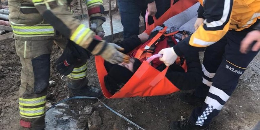 50 metre yükseklikte rahatsızlanınca yardımına itfaiye ekipleri yetişti