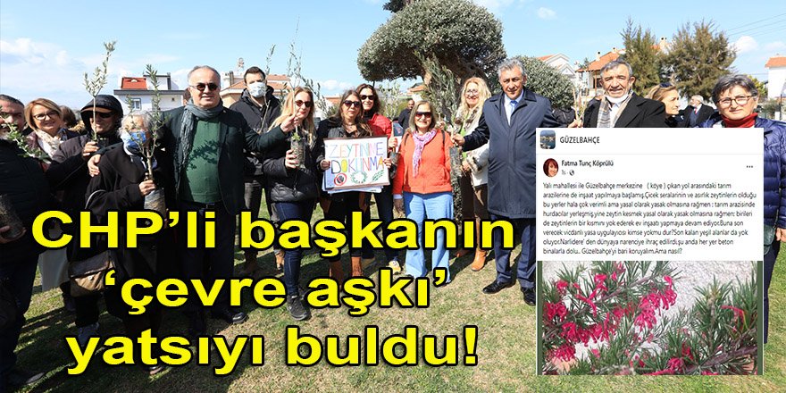 Güzelbahçe'de son zeytin ağacı kalana kadar çevrenin korunacağı sosyal medyaya düştü!