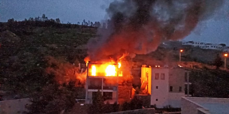 Bodrum’da yangında ev alev topuna döndü