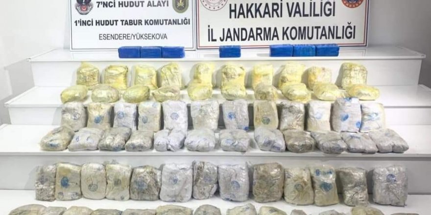 Hakkari'de zehir tacirlerine darbe: 127 kilogram eroin ele geçirildi