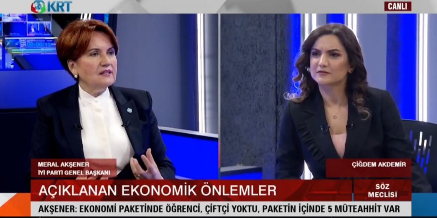 Akşener, KRT TV'de özel açıklamalarda bulundu!