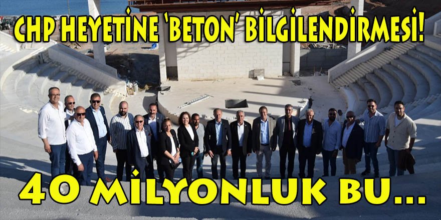 CHP'li vekil Yıldız'dan 'beton' incelemesi! İhaleler hakkında da bilgilenmek aklına gelmiş midir?