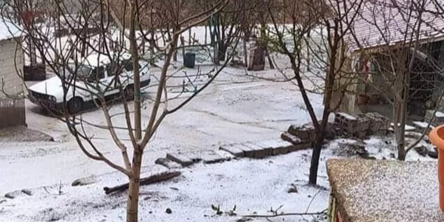 Bitlis Ahlat'ta mayıs ayında kar yağışı