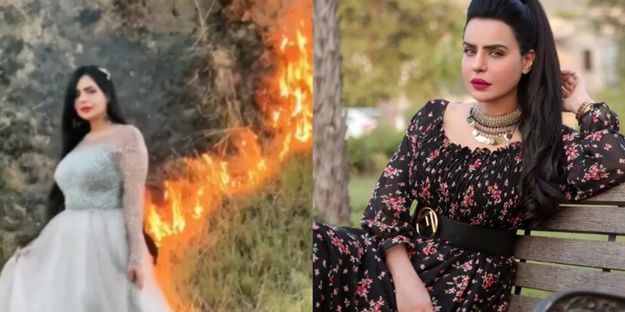 Pakistanlı TikTok fenomeni, video çekimi için orman yaktı